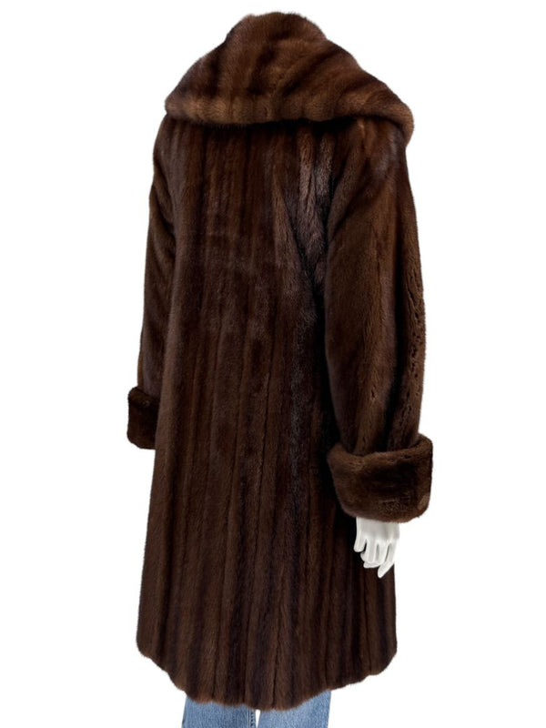 NAFA North American Ranch Mink Full-Length Fur Coat – Fits Like a Small