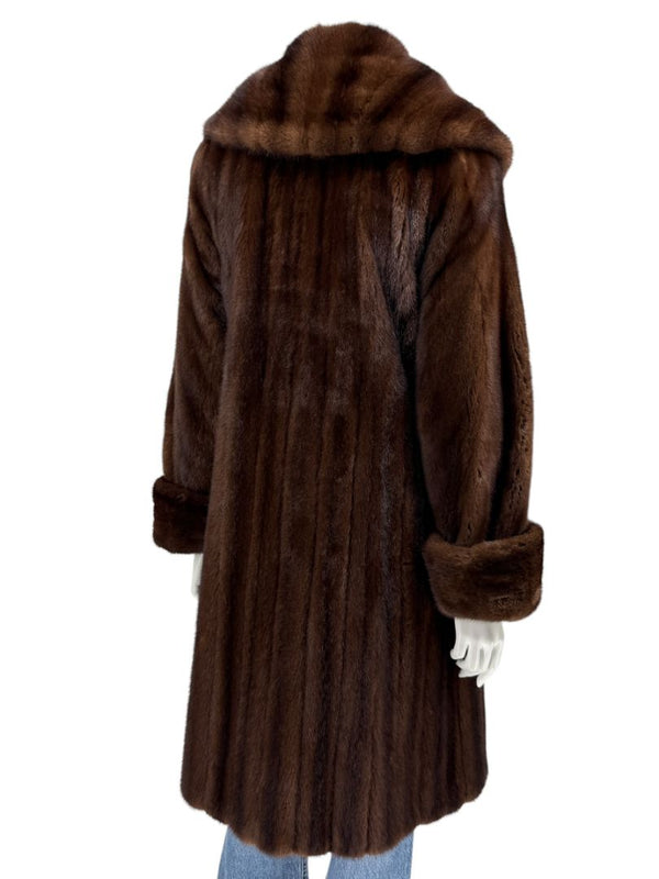 NAFA North American Ranch Mink Full-Length Fur Coat – Fits Like a Small