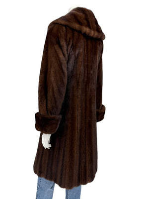 NAFA North American Ranch Mink Full-Length Fur Coat – Fits Like a Small