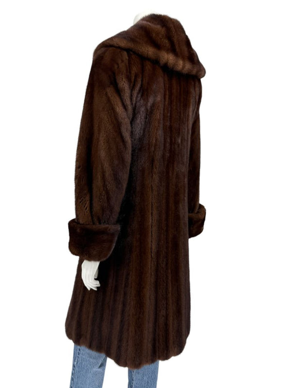 NAFA North American Ranch Mink Full-Length Fur Coat – Fits Like a Small
