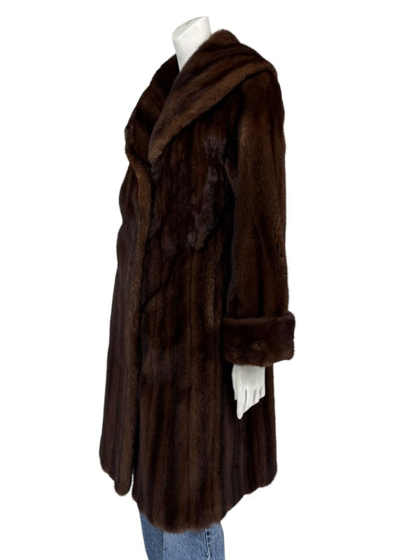 NAFA North American Ranch Mink Full-Length Fur Coat – Fits Like a Small
