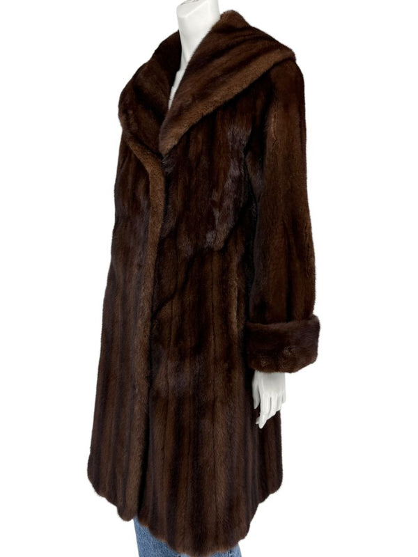 NAFA North American Ranch Mink Full-Length Fur Coat – Fits Like a Small