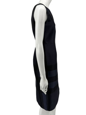 Burberry London Navy Shadow Check Sheath Dress – Size US 6 / IT 40