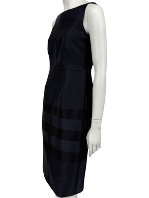 Burberry London Navy Shadow Check Sheath Dress – Size US 6 / IT 40