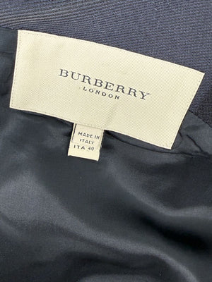 Burberry London Navy Shadow Check Sheath Dress – Size US 6 / IT 40