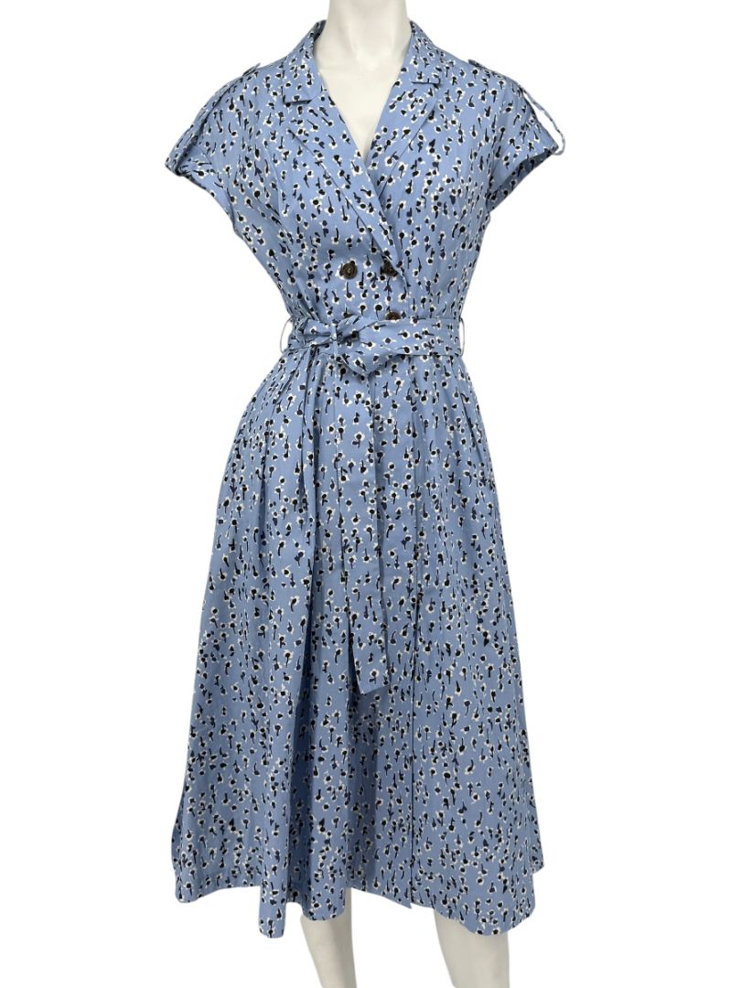 Lela Rose Printed Cotton Shirt Dress - Size 4