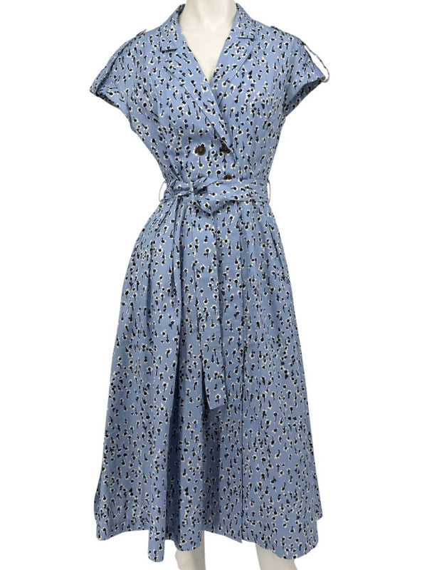 Lela Rose Printed Cotton Shirt Dress - Size 4