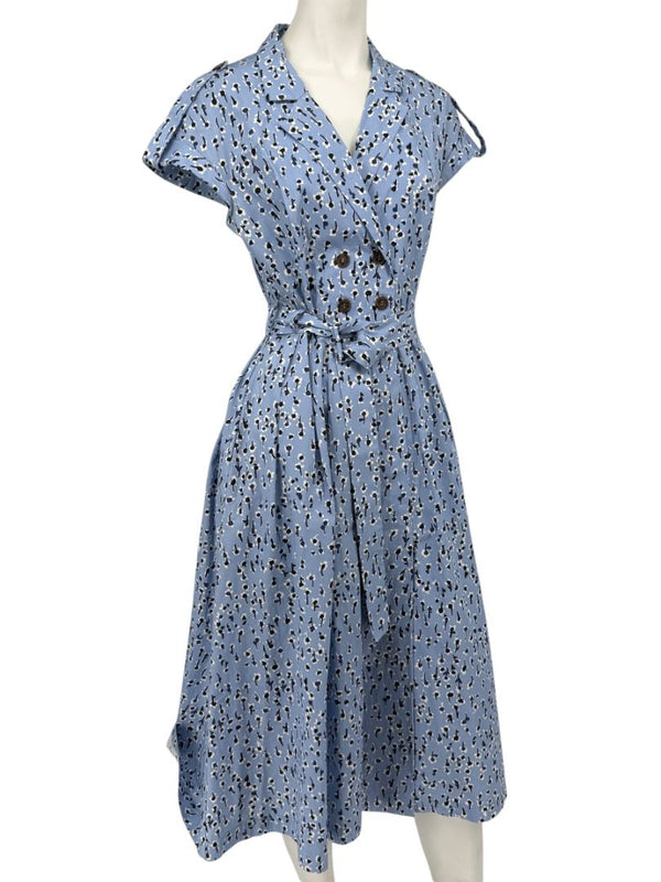 Lela Rose Printed Cotton Shirt Dress - Size 4