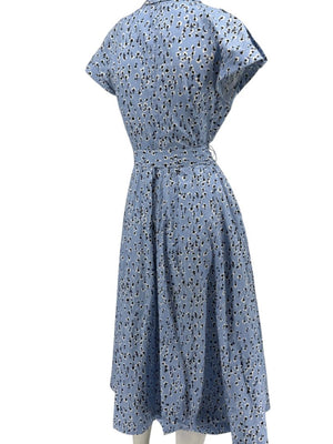Lela Rose Printed Cotton Shirt Dress - Size 4