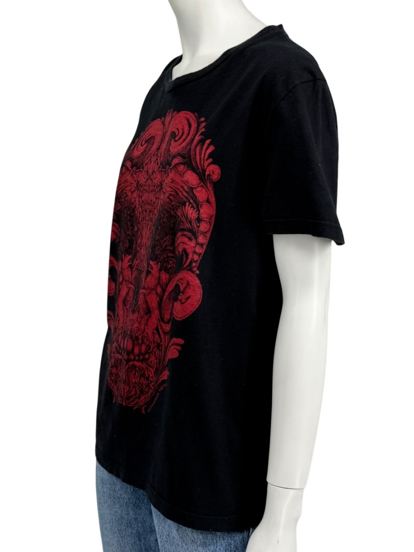 Alexander McQueen Red Baroque Skull Graphic T-Shirt – Size M (Men's)