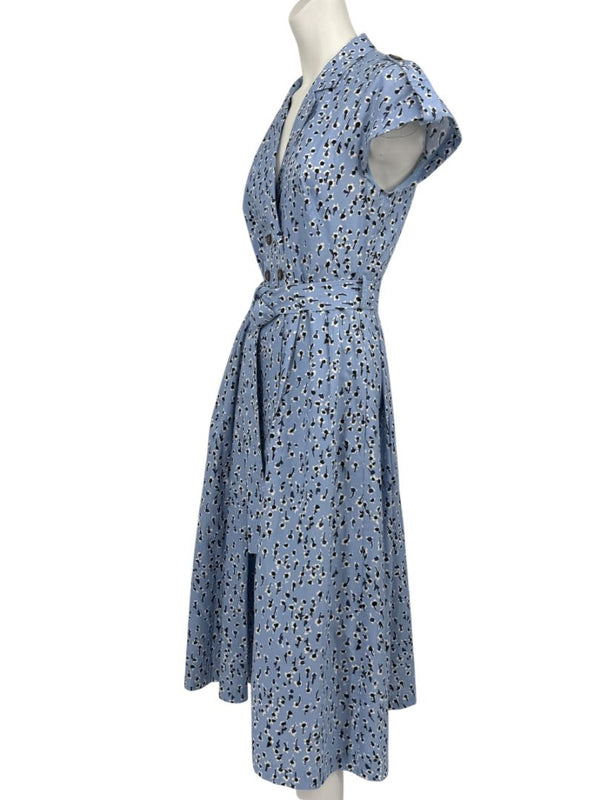 Lela Rose Printed Cotton Shirt Dress - Size 4