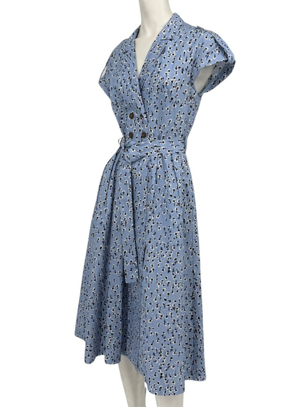 Lela Rose Printed Cotton Shirt Dress - Size 4