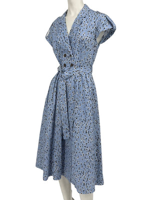 Lela Rose Printed Cotton Shirt Dress - Size 4