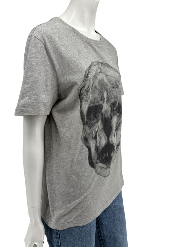 Alexander McQueen Skull Graphic T-Shirt Grey – Men’s Size S