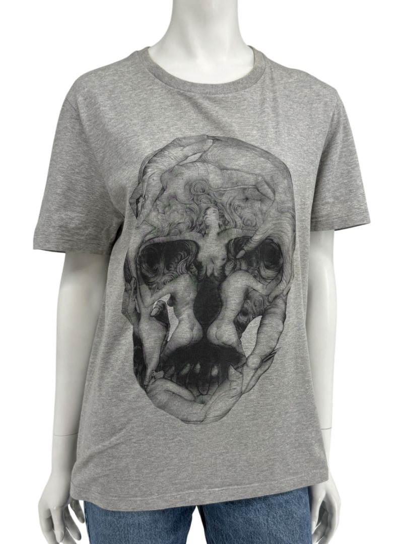 Alexander McQueen Skull Graphic T-Shirt Grey – Men’s Size S
