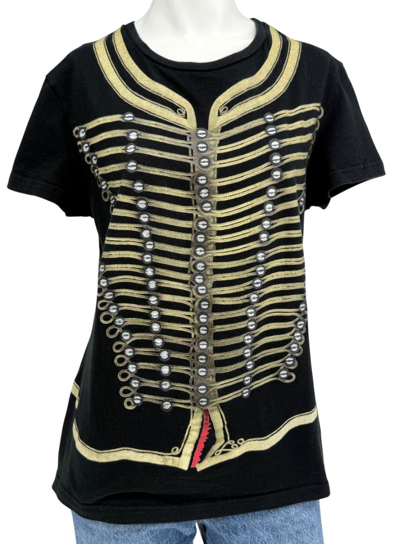 John Galliano Military Band Jacket Graphic T-Shirt – Size M