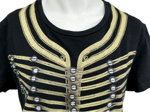 John Galliano Military Band Jacket Graphic T-Shirt – Size M