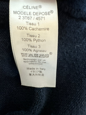 Celine Cashmere/Python Sweater Dress - Size M