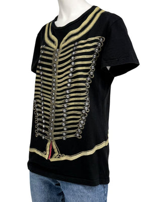 John Galliano Military Band Jacket Graphic T-Shirt – Size M