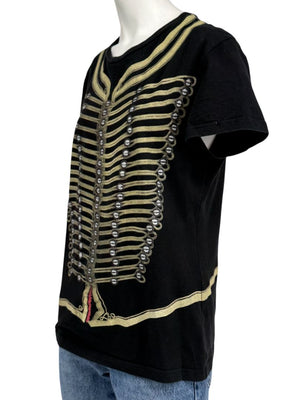 John Galliano Military Band Jacket Graphic T-Shirt – Size M