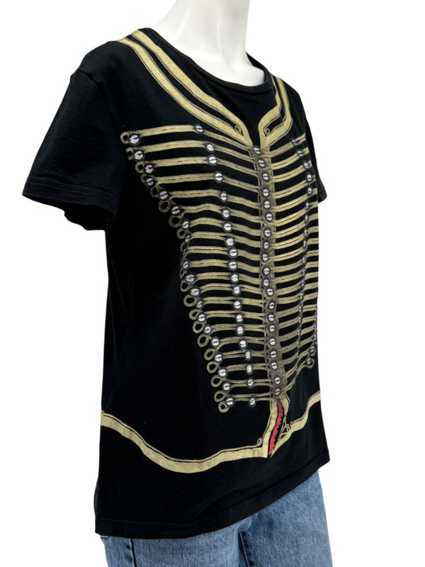 John Galliano Military Band Jacket Graphic T-Shirt – Size M