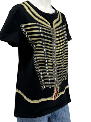 John Galliano Military Band Jacket Graphic T-Shirt – Size M