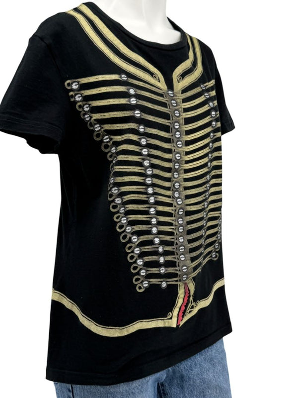 John Galliano Military Band Jacket Graphic T-Shirt – Size M