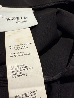 Akris Punto Black Sleeveless Pleated Trim Shift Dress – Size 10