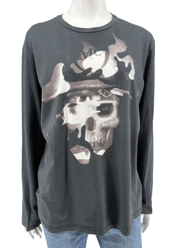 Alexander McQueen Skull Graphic Long Sleeve T-Shirt – Size L
