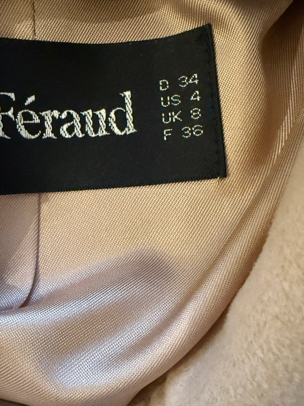 Louis Féraud Pale Blush Wool Swing Coat – Very Good Preowned Condition