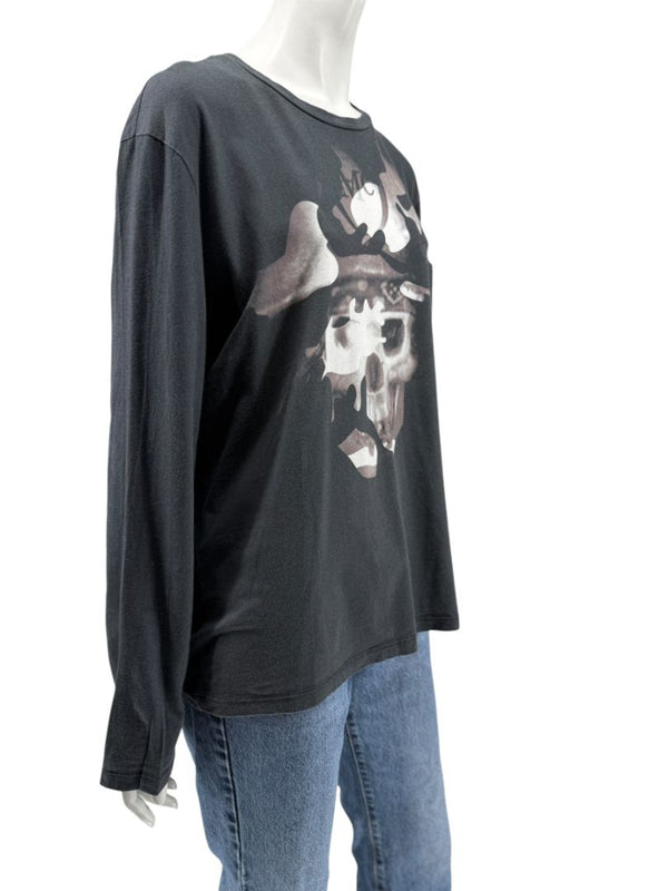 Alexander McQueen Skull Graphic Long Sleeve T-Shirt – Size L