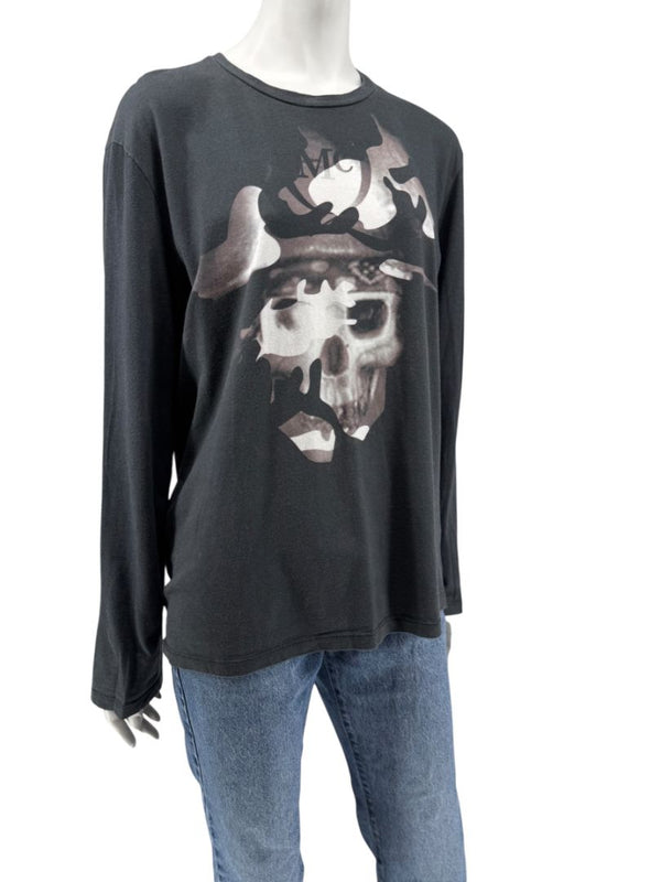 Alexander McQueen Skull Graphic Long Sleeve T-Shirt – Size L