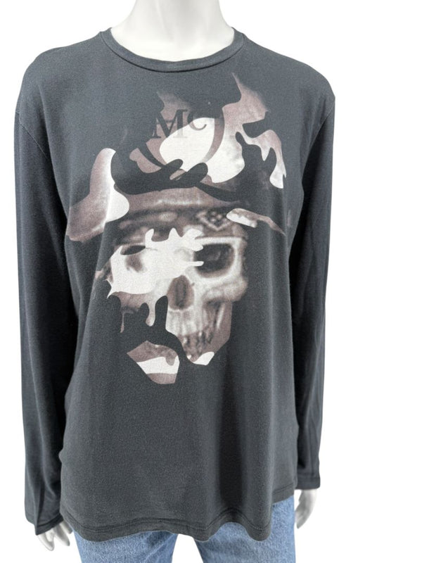 Alexander McQueen Skull Graphic Long Sleeve T-Shirt – Size L