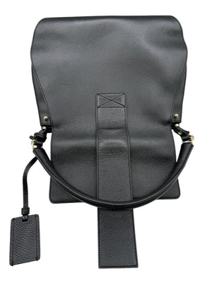 Roger Vivier Pilgrim De Jour Pebbled Leather Saddle Bag – Black