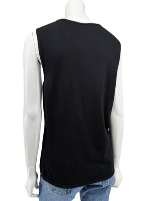 Oscar de la Renta Black Cashmere & Silk Twin Set – Size L