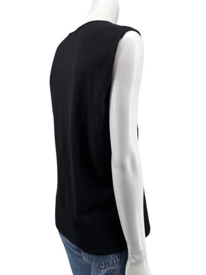 Oscar de la Renta Black Cashmere & Silk Twin Set – Size L