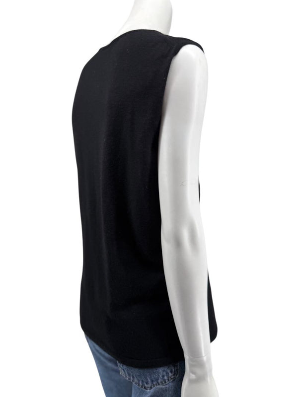 Oscar de la Renta Black Cashmere & Silk Twin Set – Size L