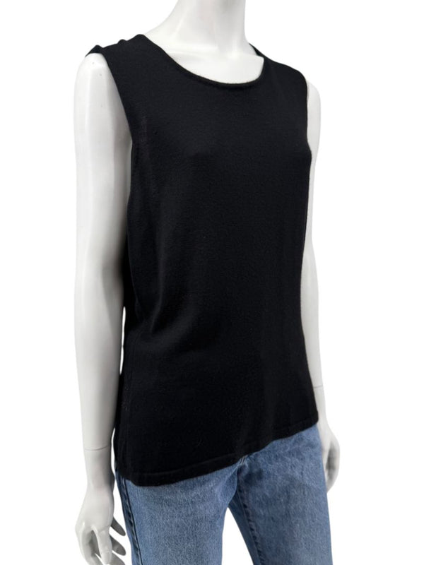 Oscar de la Renta Black Cashmere & Silk Twin Set – Size L