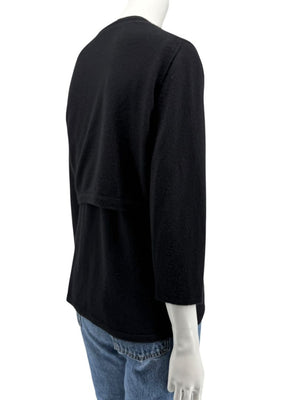 Oscar de la Renta Black Cashmere & Silk Twin Set – Size L