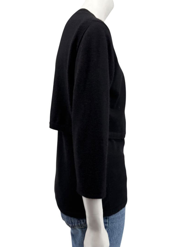 Oscar de la Renta Black Cashmere & Silk Twin Set – Size L