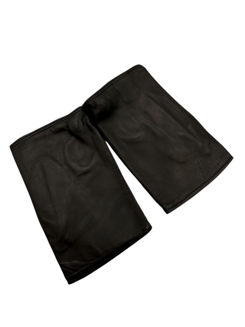 Sermoneta Black Leather Fingerless Driving Gloves – Size 7½