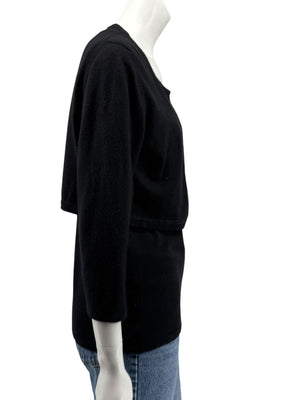 Oscar de la Renta Black Cashmere & Silk Twin Set – Size L