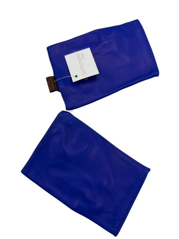 Sermoneta Cerulean Blue Leather Driving Gloves – Size 7½