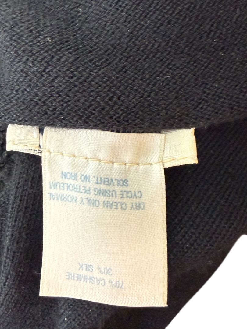 Oscar de la Renta Black Cashmere & Silk Twin Set – Size L