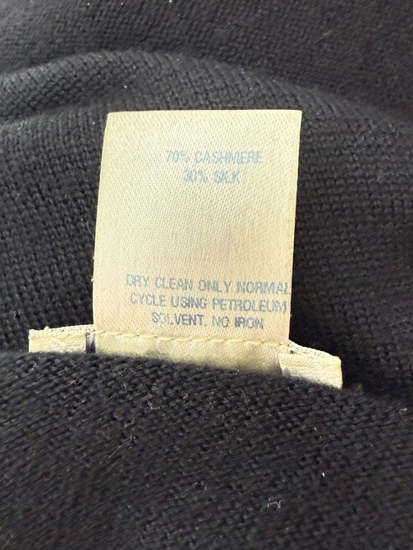 Oscar de la Renta Black Cashmere & Silk Twin Set – Size L