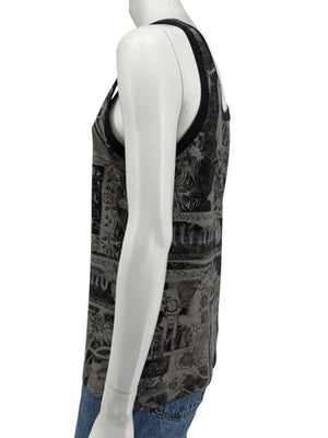 John Galliano Gazette Print Tank Top – Size M