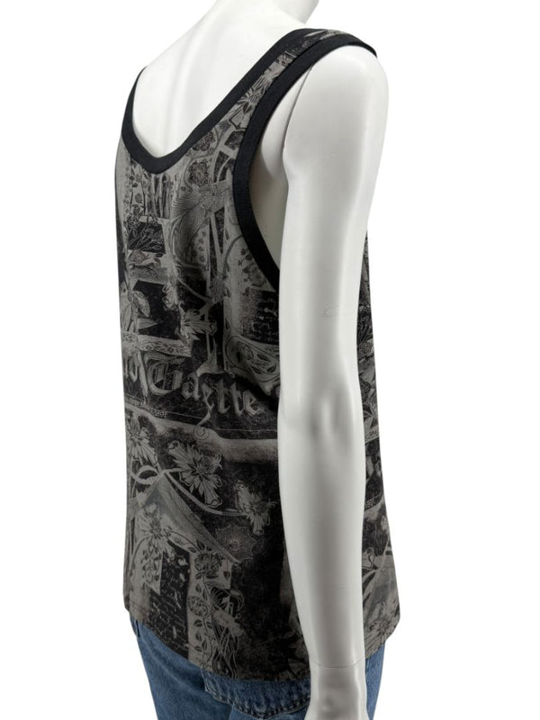 John Galliano Gazette Print Tank Top – Size M