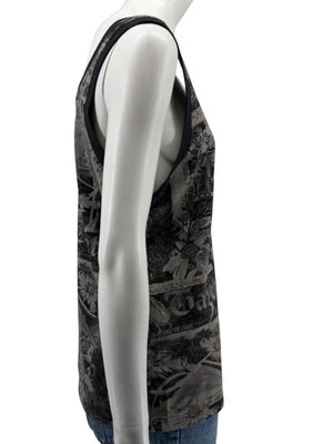 John Galliano Gazette Print Tank Top – Size M