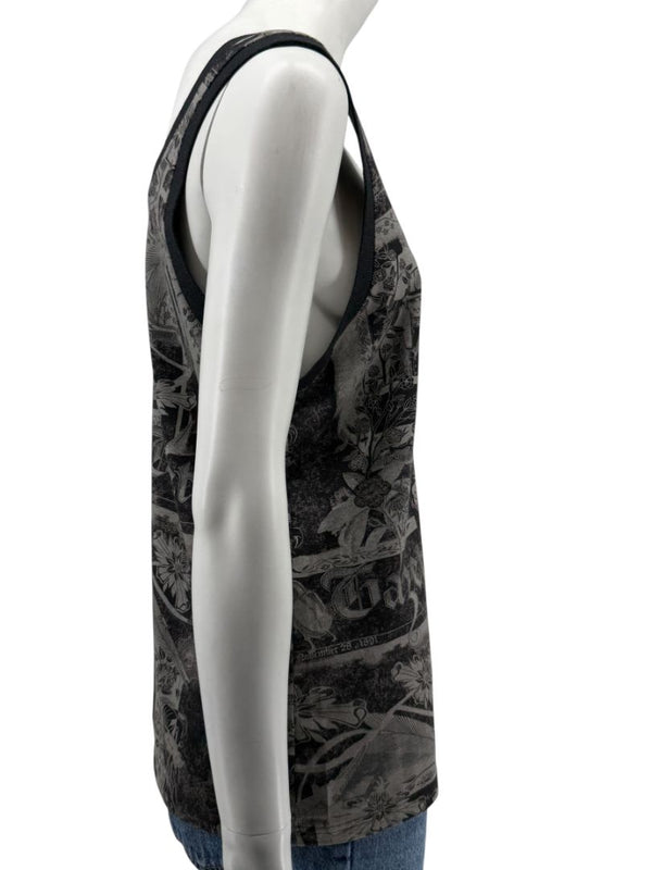 John Galliano Gazette Print Tank Top – Size M