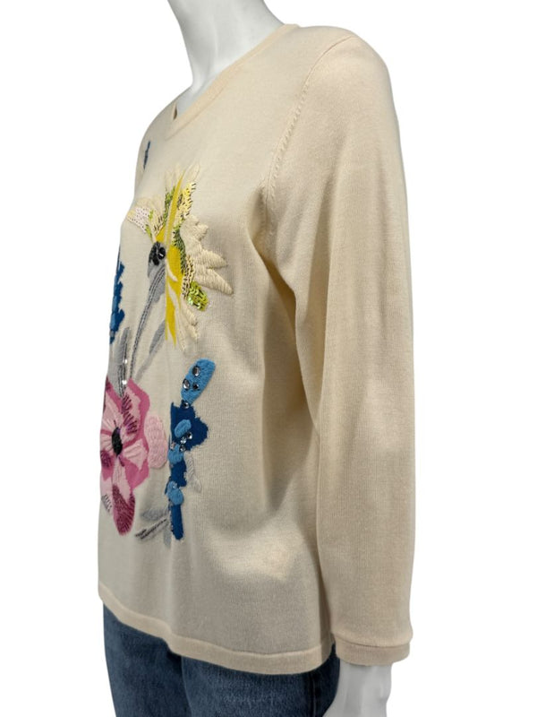 Escada Floral Sequin Embellished Sweater – Size L